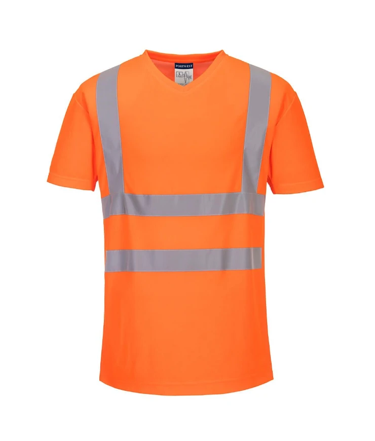 Hi Vis V-Neck Mesh Tee