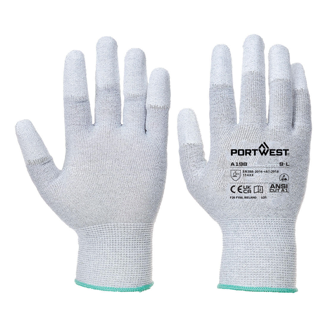 ESD 13 PU Fingertip Glove — AB198