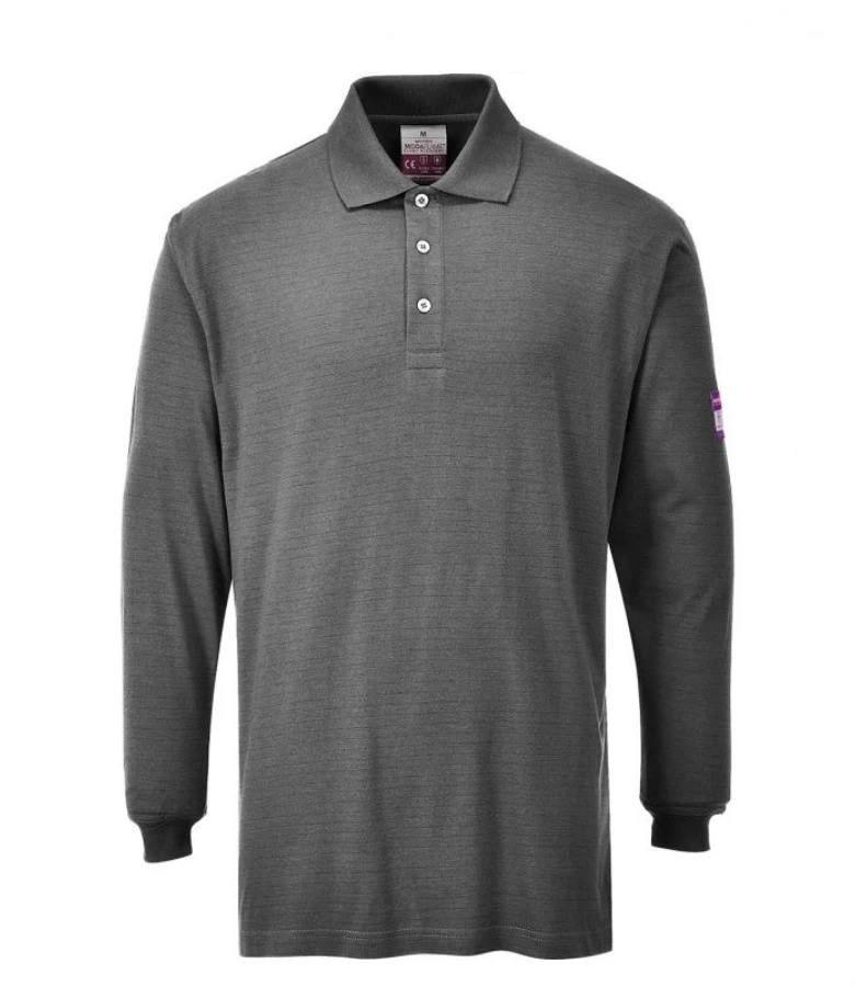 Grey A/S Long Sleeve Poloshirt