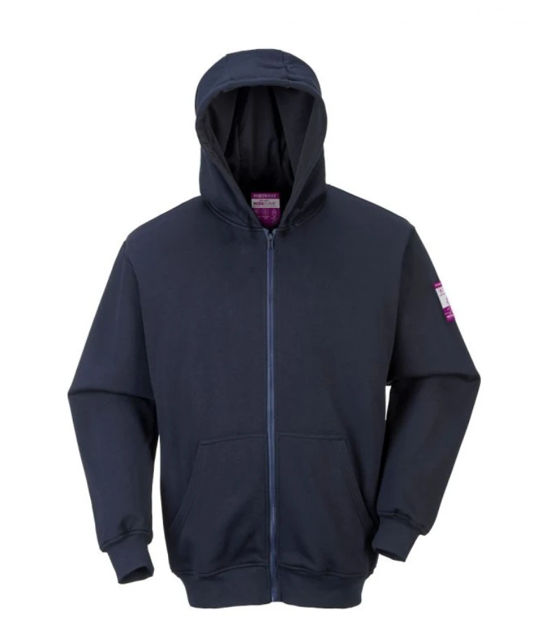 Flame Retardant Hooded Zip Sweatshirt