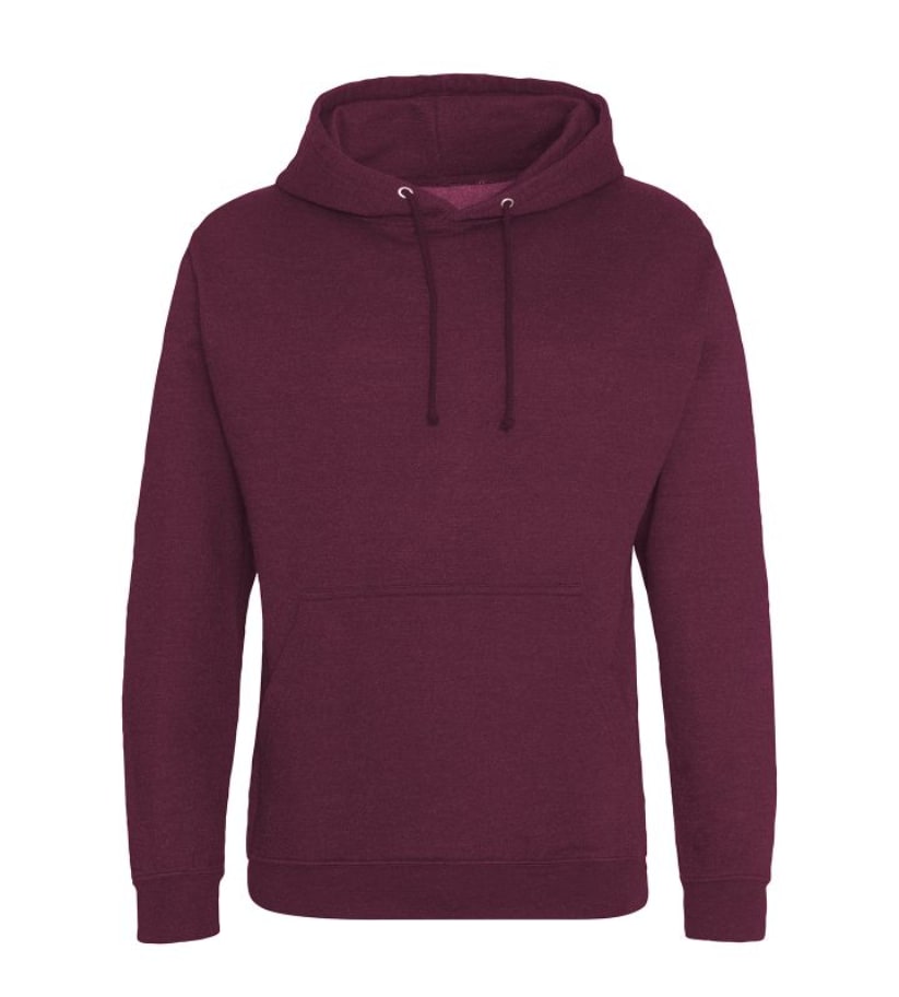 Burgundy Smoke College Hoodies