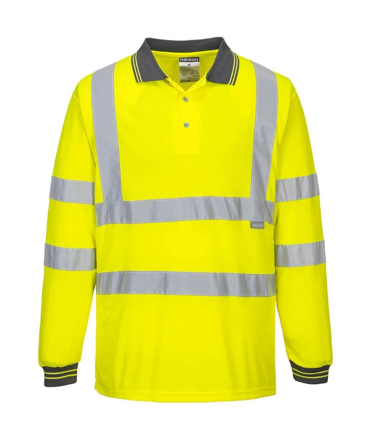 Hi Vis Long Sleeve Polo