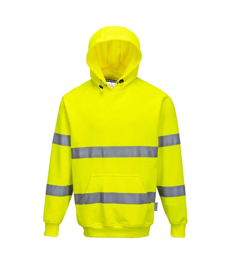 Yellow Hi Vis Hooded Sweatshirt