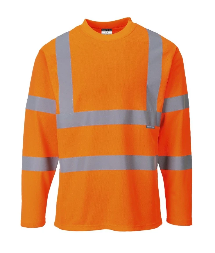 Orange Hi Vis Long Sleeve Tee