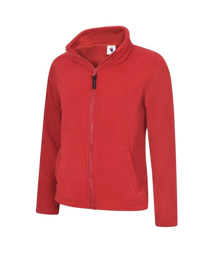 Red Ladies Full Zip Fleece