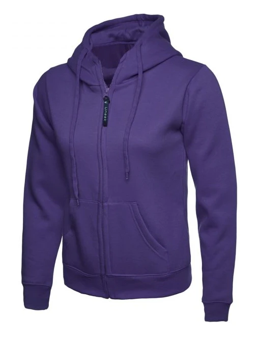 Purple Ladies full Zip Hoodie