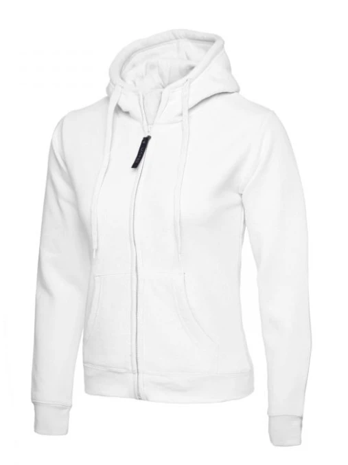 White Ladies full Zip Hoodie