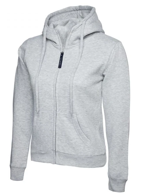 Heather Full ZIp Ladies Hoodie