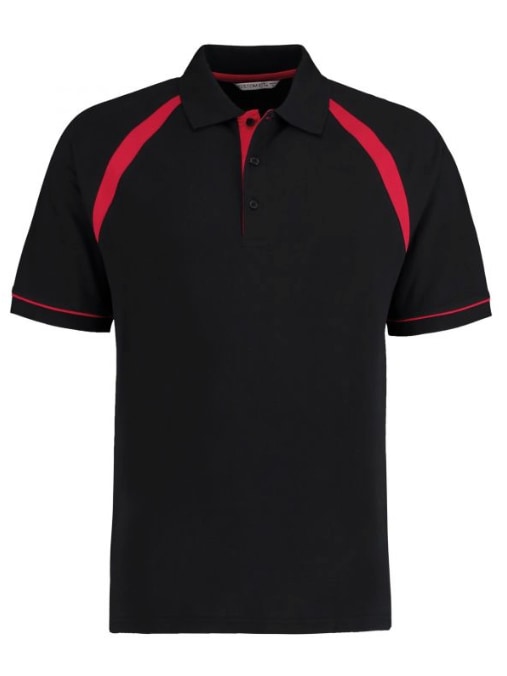 Black/Bright Red Oak Hill Polo