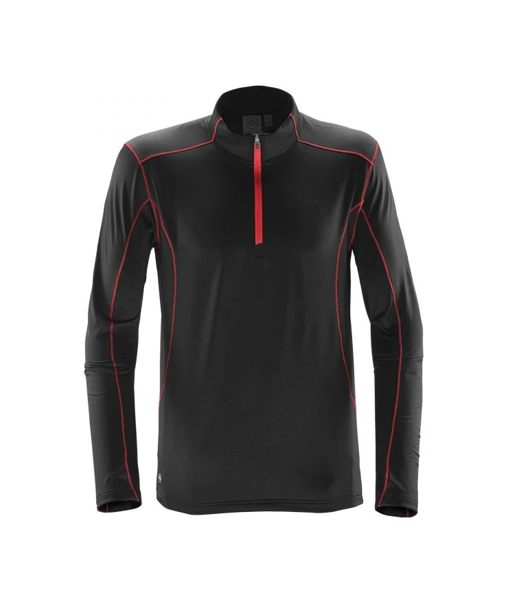 Black/Red Puse 1/4 zip Fleece