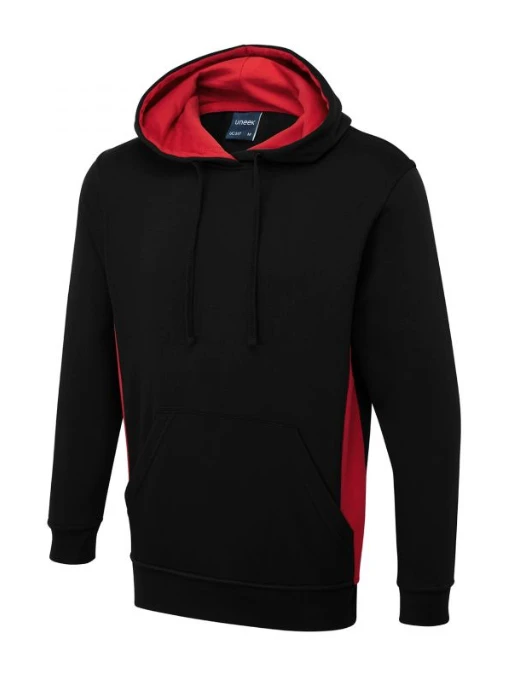 Black/Red Two Tone Hoodie